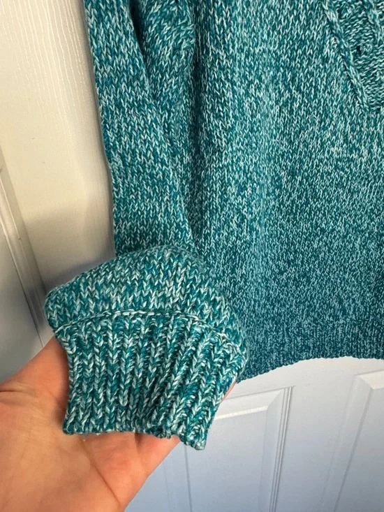 NWT Sonoma Teal Marled Cowl Neck Sweater - Picture 5 of 7